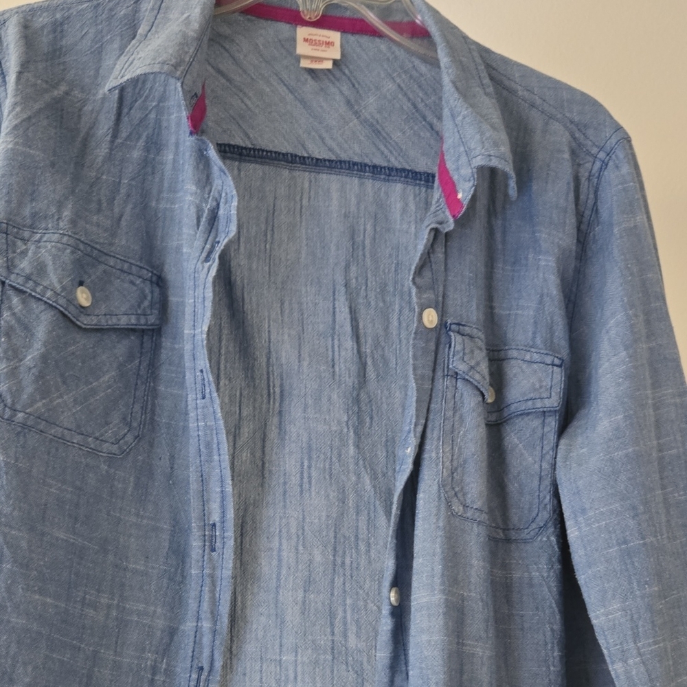 Mossimo Supply Co. Light Blue Shirt with Pink Accents SKU050